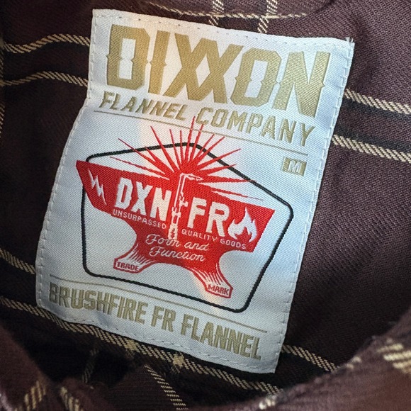 Dixxon Shirt Womens M Brushfire FR Flannel Plaid Workwear Brown CAT 2 NFPA 2112 - Picture 3 of 8